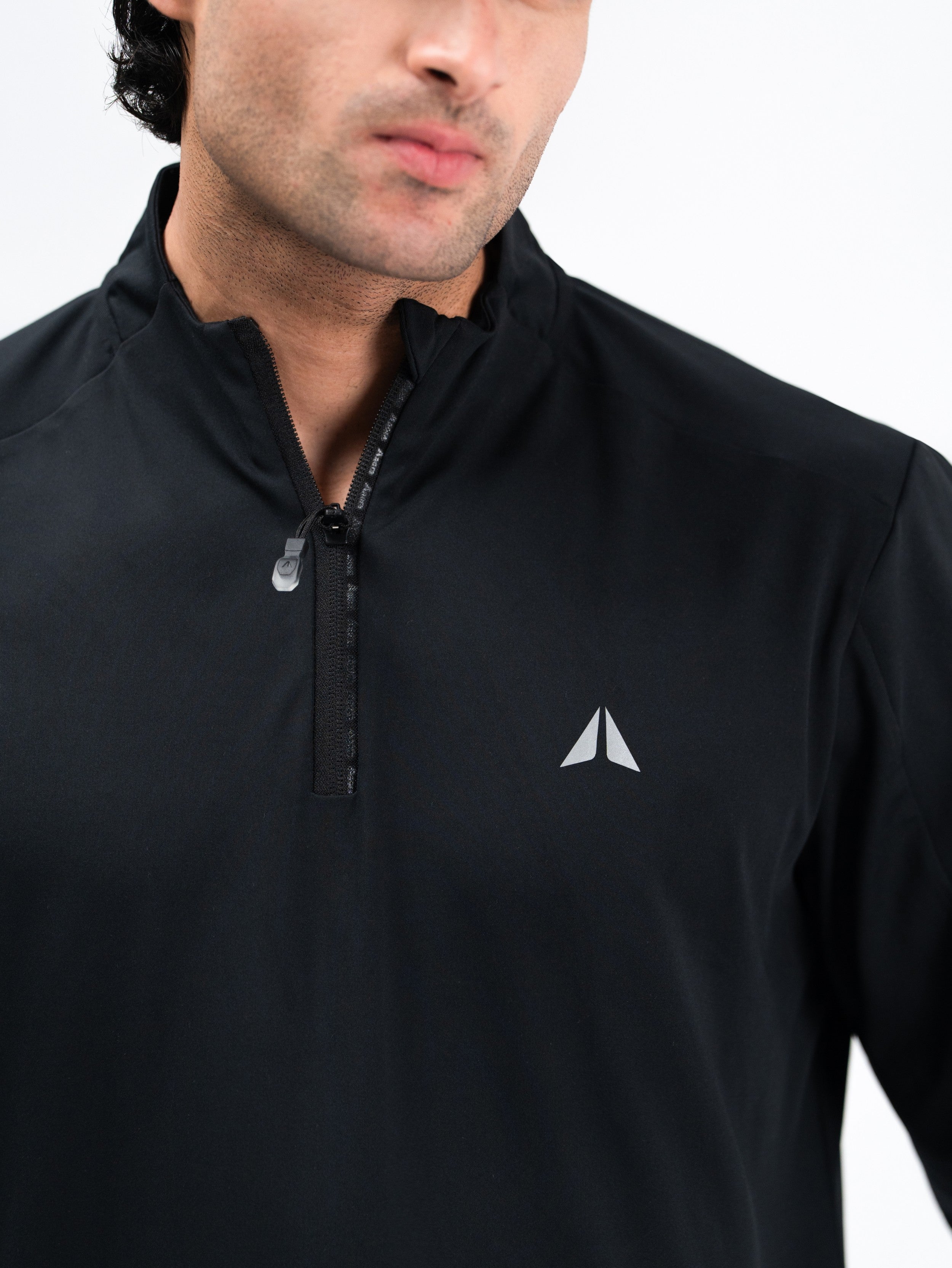 365 Half Zip Long Sleeve-Black