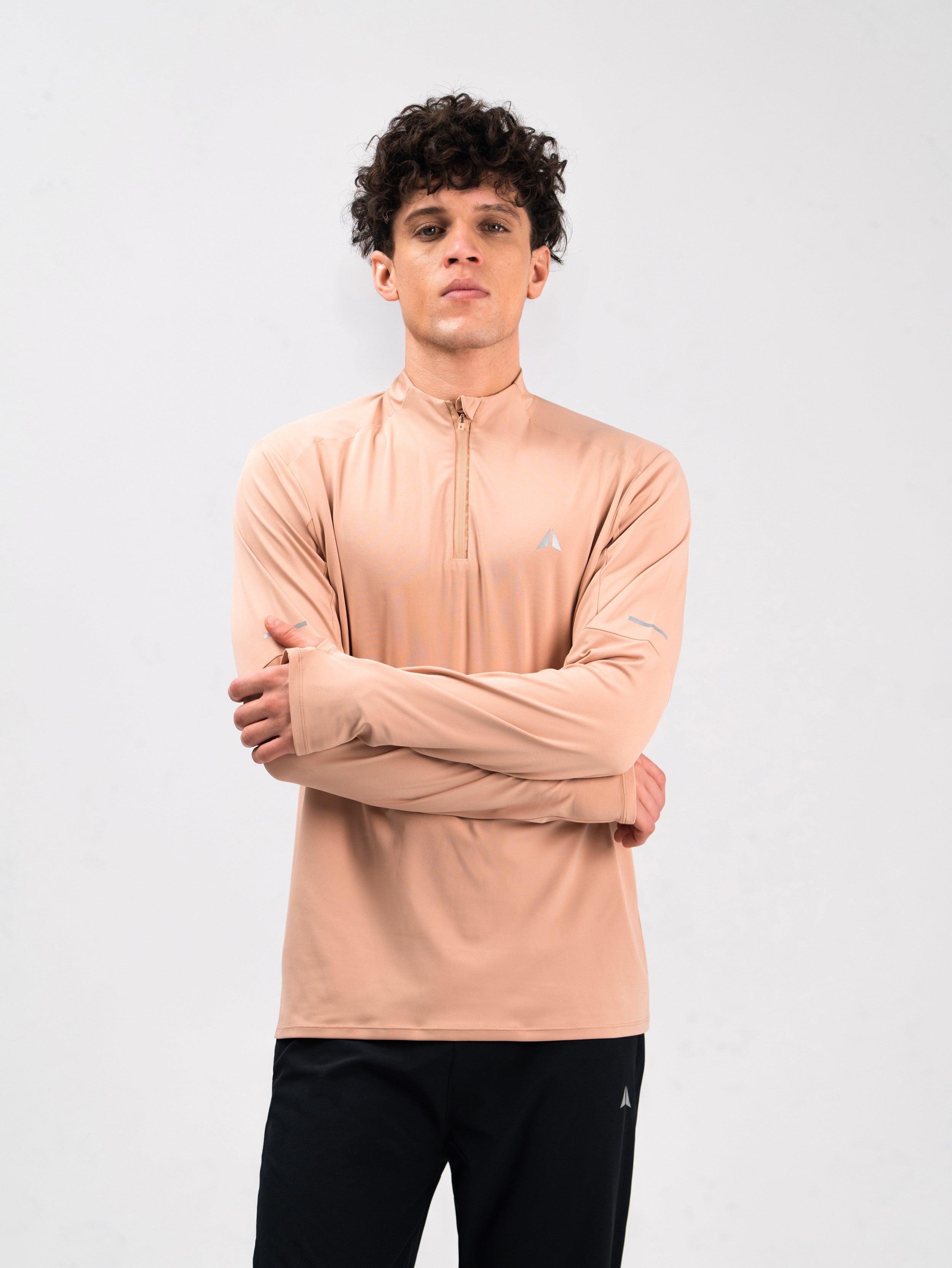 365 Half Zip Long Sleeve-Terra-Cotta