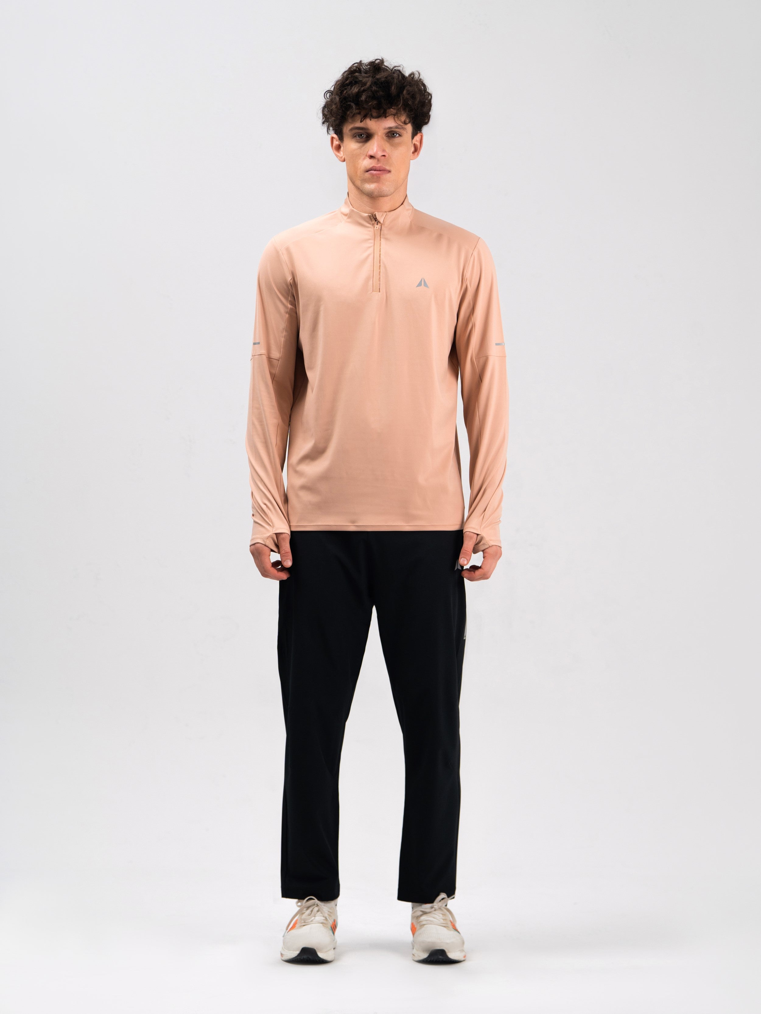 365 Half Zip Long Sleeve-Terra-Cotta