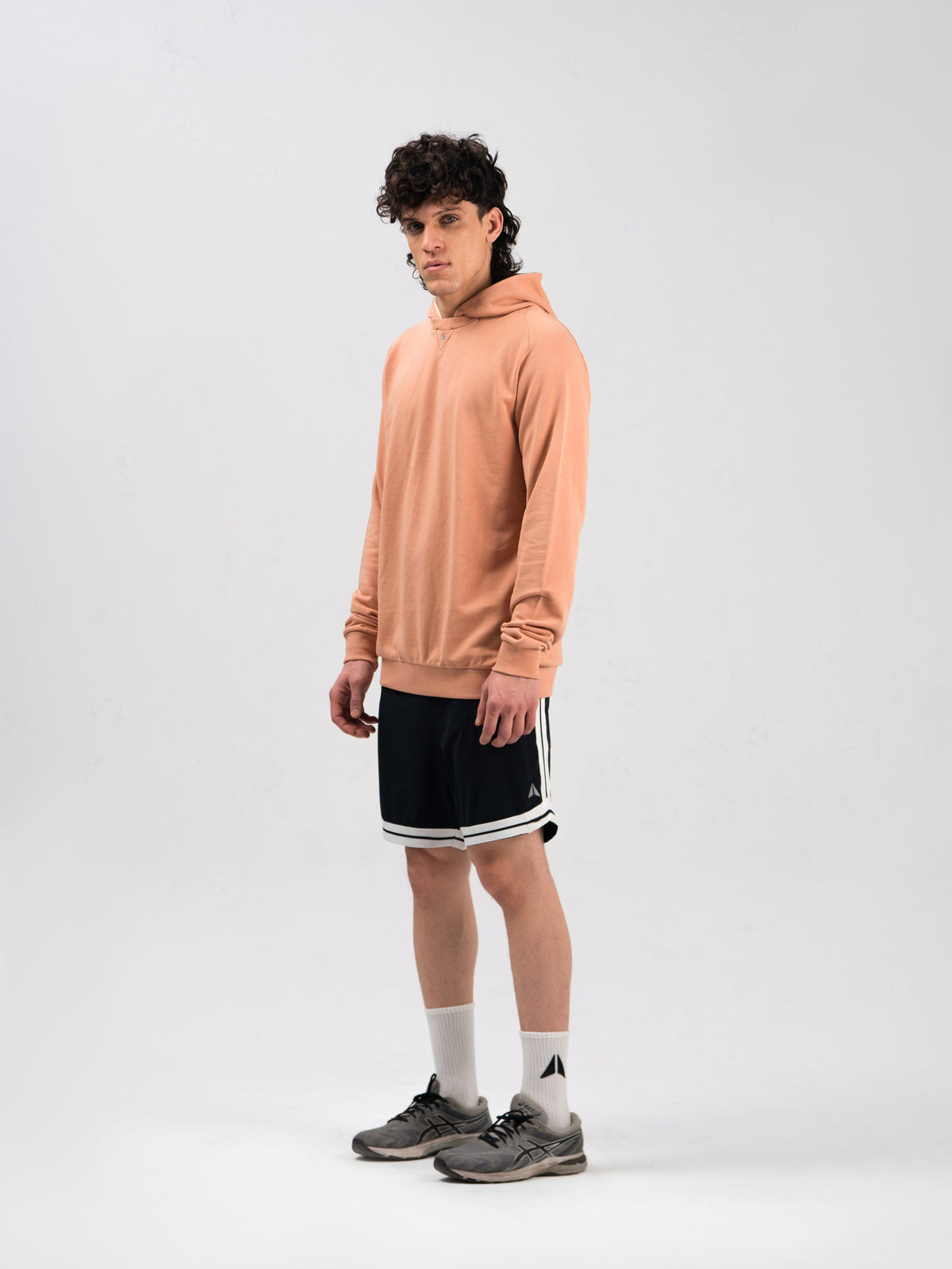 CHROME QAZE BI-COLOR HOODIE UNISEX-TERRA COTTA