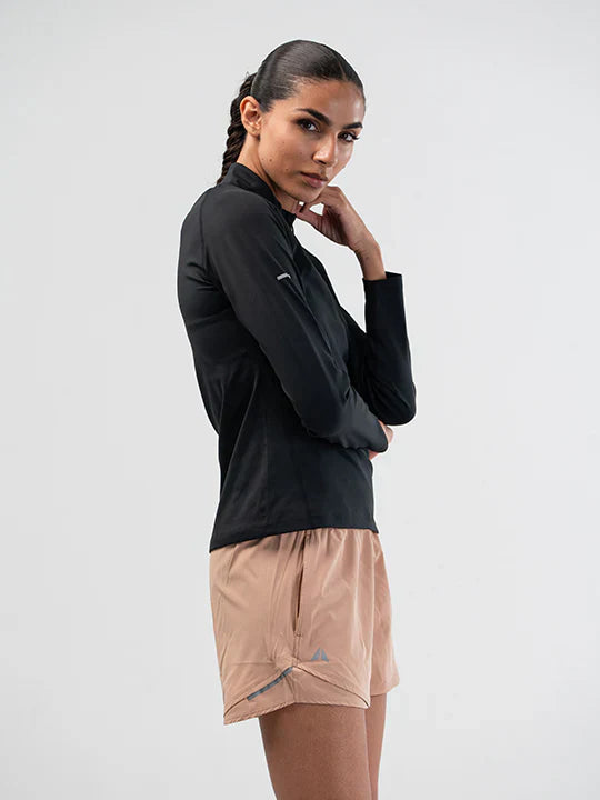 365 Half Zipper Longsleeve-Black