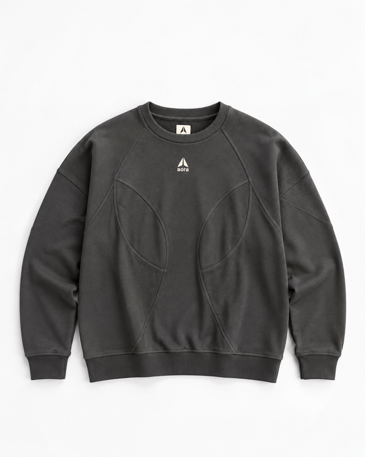 BOXY SWEAT SHIRT-BLACK