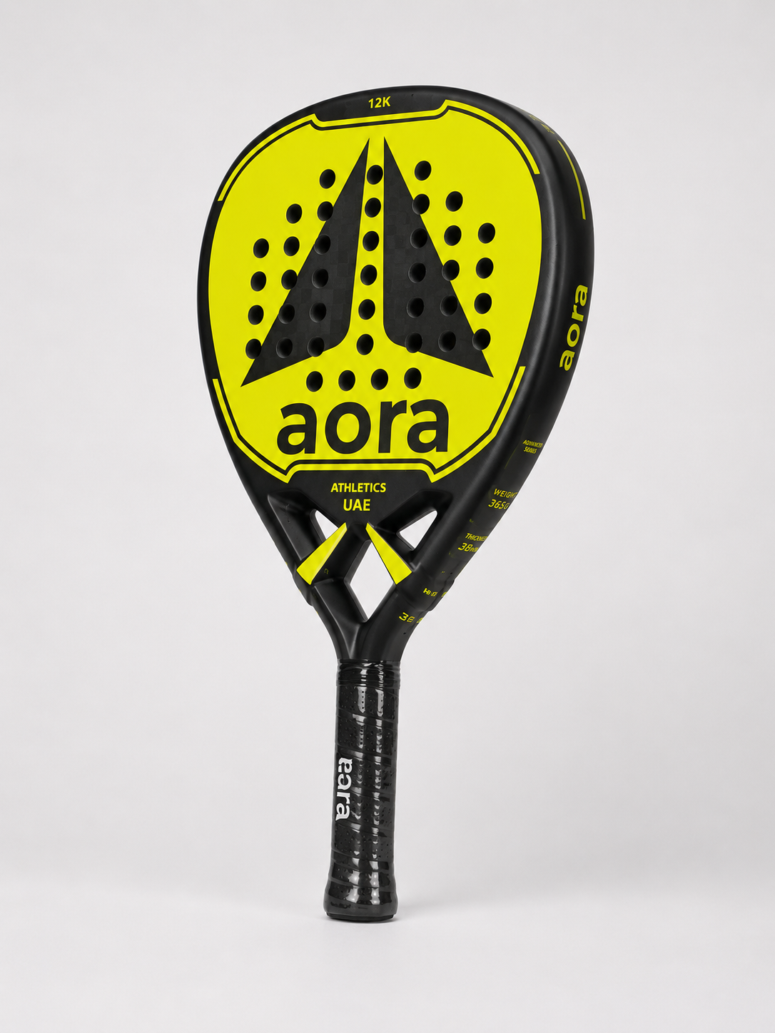 AORA 12K Yellow OS Padel Racket