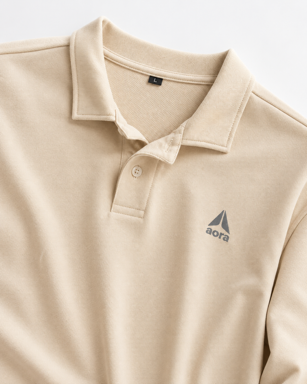 BUTTON SWEAT SHIRT-KHAKI